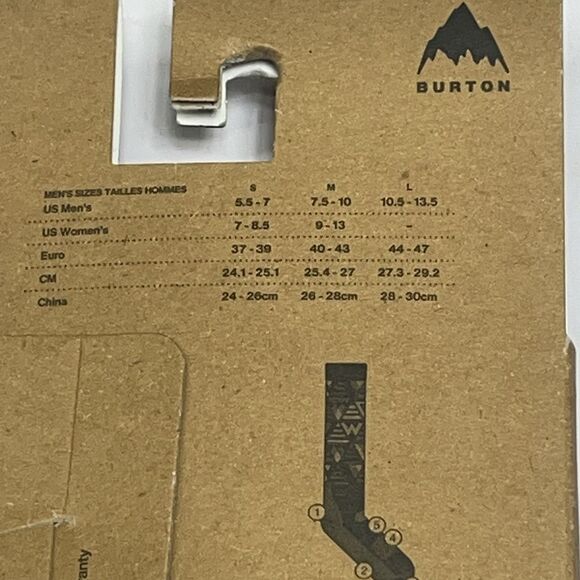 Burton Performance Socks Men Large (10.5-13.5) Blue Merino Wool Blend Snowboard - Picture 5 of 5